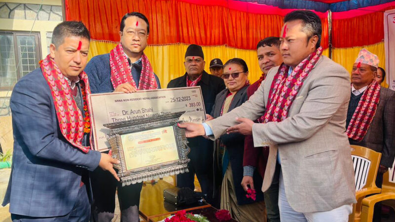 अन्तर्राष्ट्रिय स्वास्थ्य सेवा पुरस्कारबाट डा.अरुण शाही सम्मानित