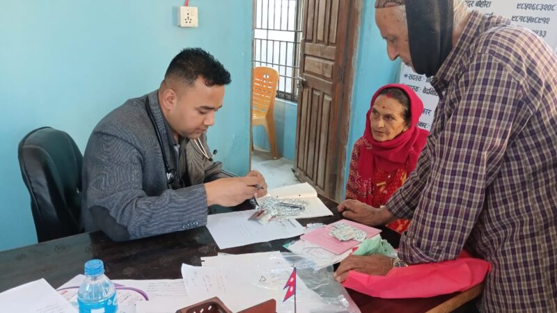 नोवेल अस्पतालको प्राविधिक सहयोगमा उर्लाबारीमा मुटुरोग सम्बन्धी निःशुल्क स्वास्थ्य शिविर सम्पन्न