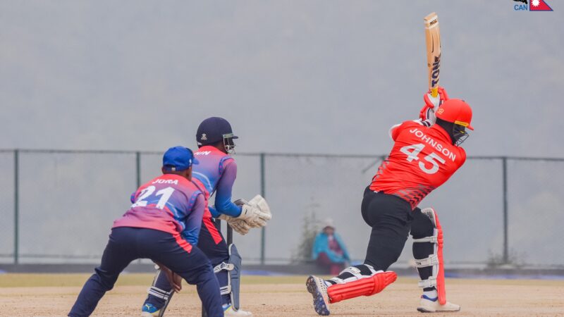 सागर र साहबले लिए आक्रामक ब्याटिङ गरिरहेका जोनसन र किर्तोनको विकेट सागर र साहबले लिए आक्रामक ब्याटिङ गरिरहेका जोनसन र किर्तोनको विकेट