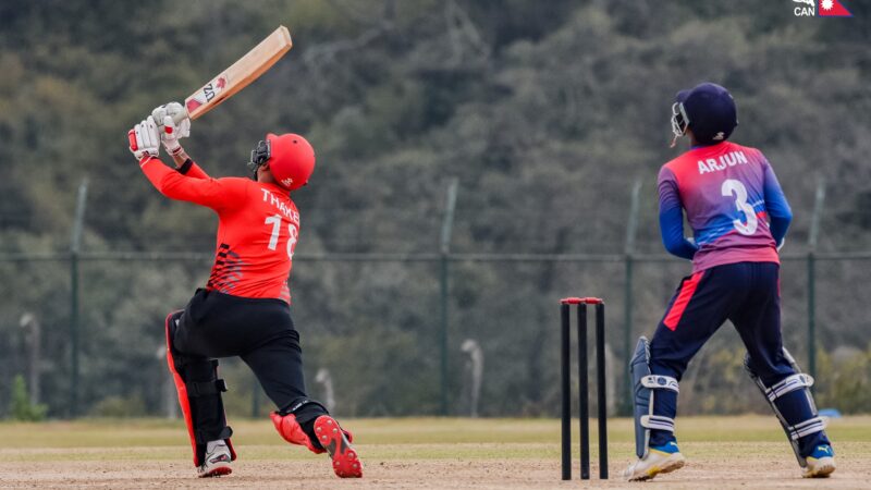 नेपाल ‘ए’ लाई स्तब्ध पार्दै तीन म्याचको सिरिज क्यानडा-११ को पोल्टामा