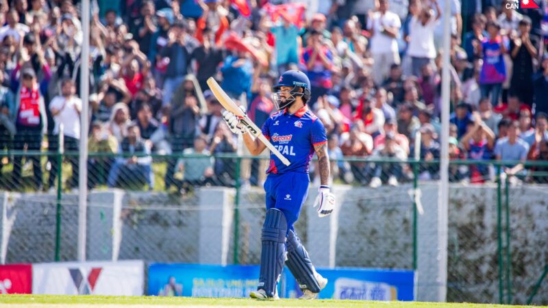 नामिबियाविरुद्ध पहिलो बलमै आउट भए भुर्तेल