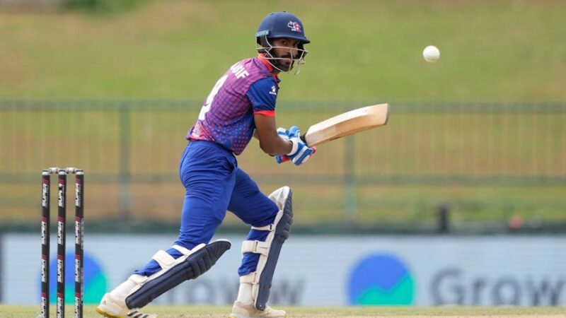 कतारविरुद्ध नेपालको राम्रो ब्याटिङ, आशिफले हिर्काए अर्धशतक