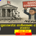 सुशासनसँग कार्यन्वयनमा डगमगायकाे सरकार सुशासनसँग कार्यन्वयनमा डगमगायकाे सरकार