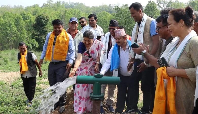 हर्दा खहरे बोरिङ सिचाइको उद्घाटन