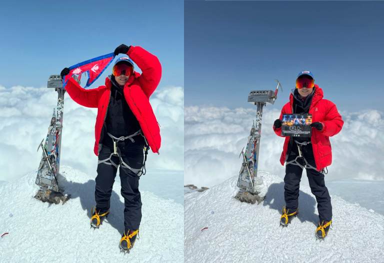 अभिनेत्री तथा पर्वतारोही दियाले युरोपको सबैभन्दा अग्लो शिखर आरोहण गरिन् अभिनेत्री तथा पर्वतारोही दियाले युरोपको सबैभन्दा अग्लो शिखर आरोहण गरिन्