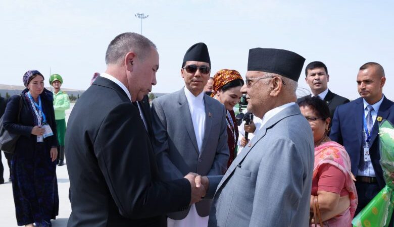 प्रधानमन्त्री ओली तुर्कमेनिस्तानमा