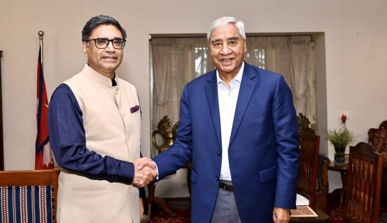 कांग्रेस सभापति देउवा र भारतीय विदेश सचिव मिस्रीवीच भेटवार्ता