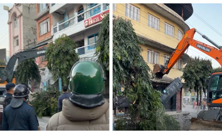 हेटौँडामा सडक विस्तार सुरु