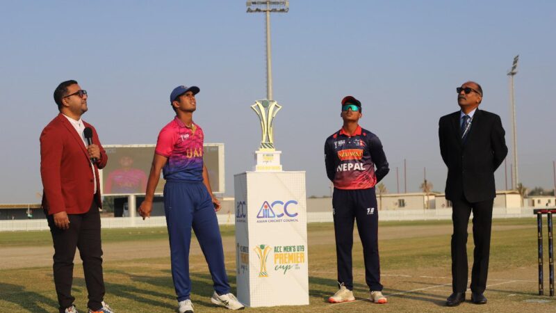 एसिसी यू–१९ प्रिमियर कप फाइनलः टस जितेर फिल्डिङ गर्दै नेपाल एसिसी यू–१९ प्रिमियर कप फाइनलः टस जितेर फिल्डिङ गर्दै नेपाल