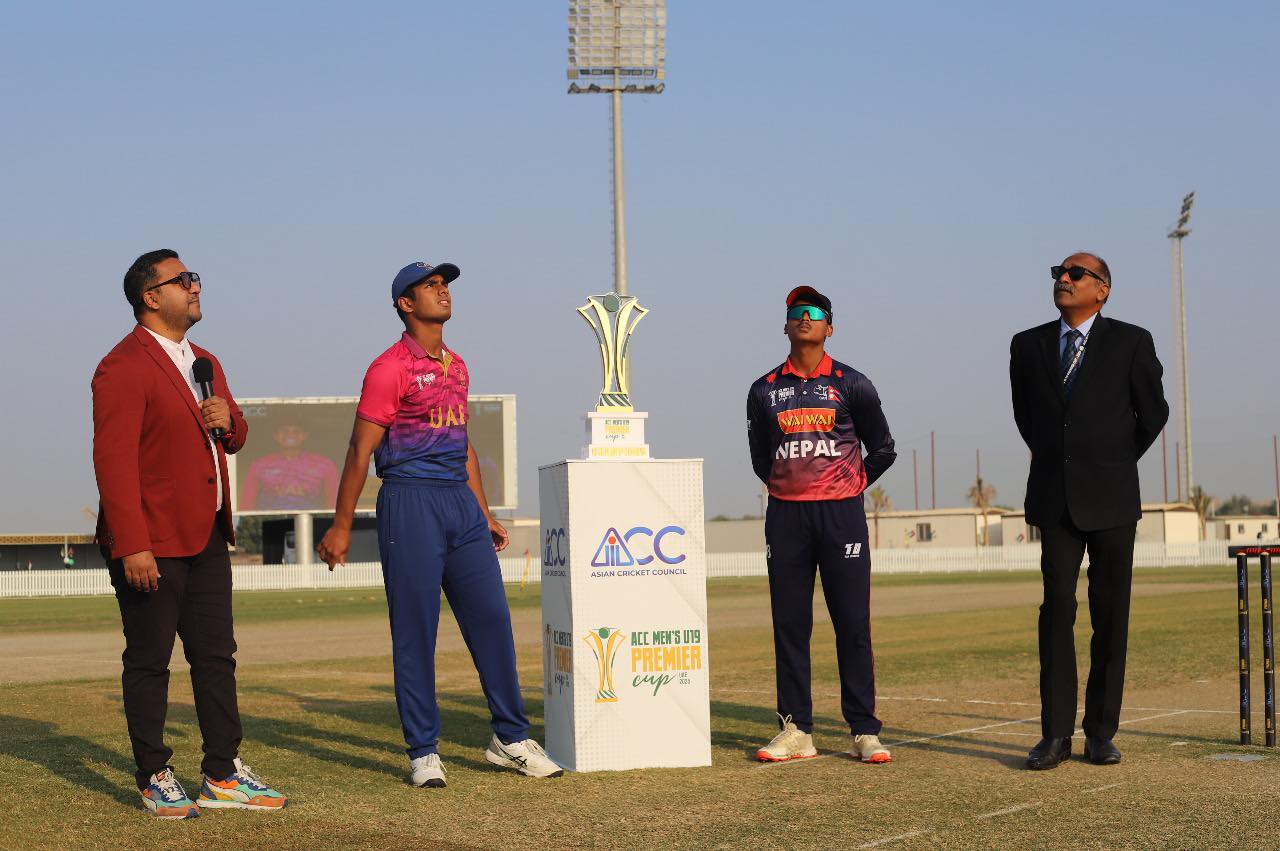 एसिसी यू–१९ प्रिमियर कप फाइनलः टस जितेर फिल्डिङ गर्दै नेपाल