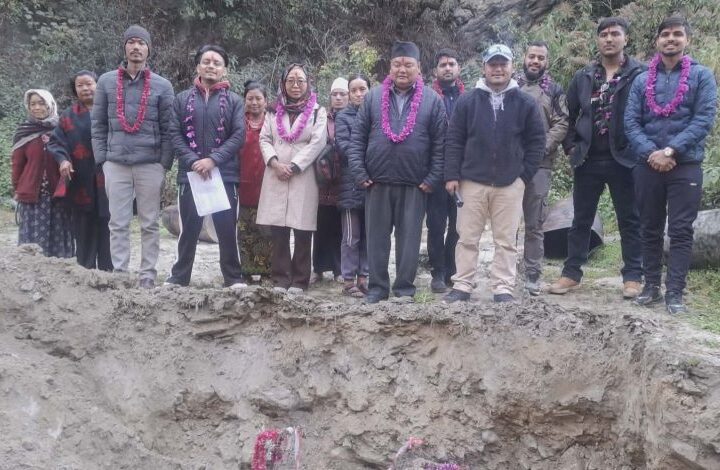 म्याग्दीको महभीरमा वडा कार्यालय भवन निर्माण सुरु