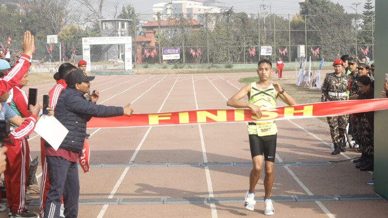 प्रधानसेनापति खुला म्याराथनमा सेनाका रोकाय प्रथम