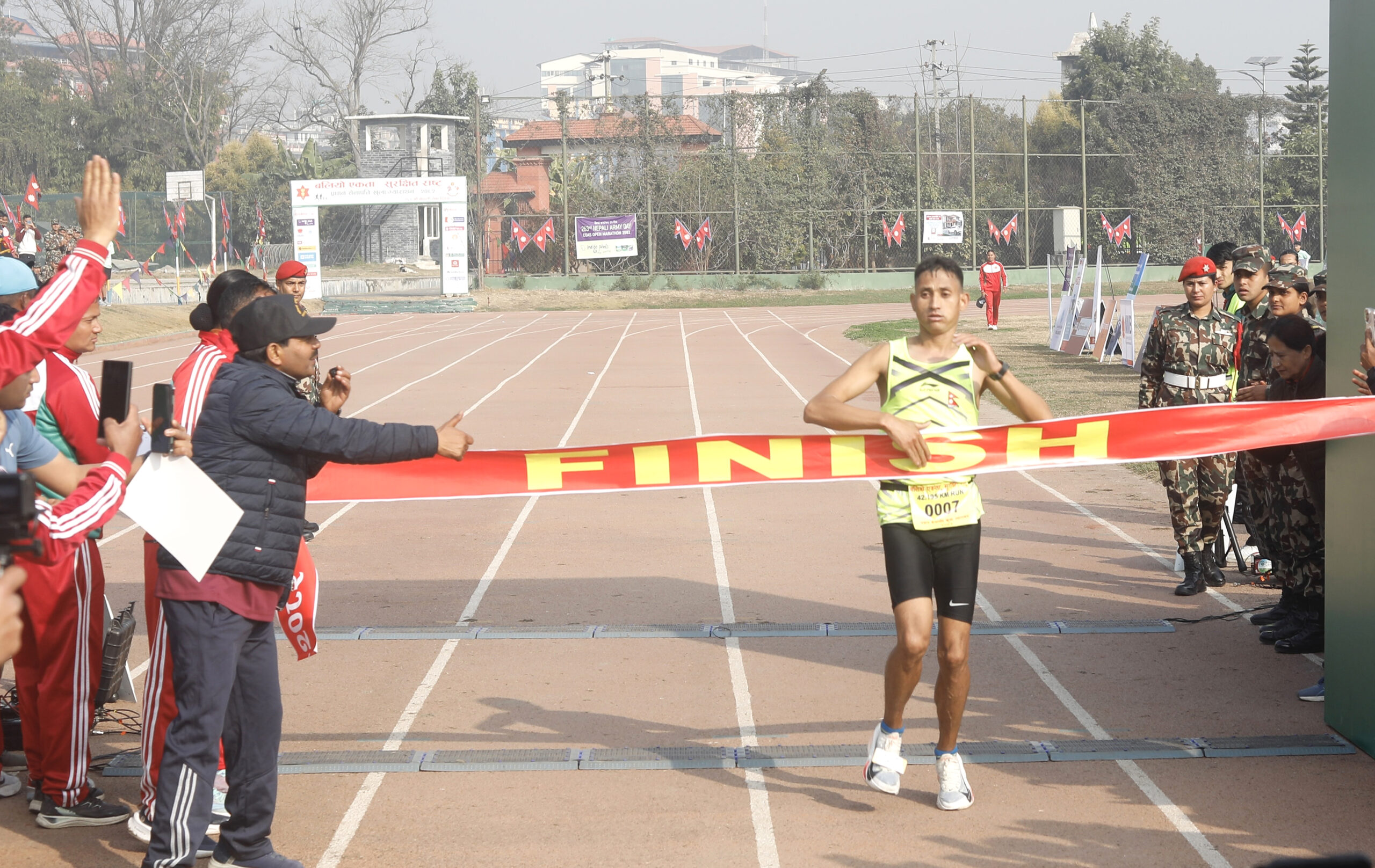 प्रधानसेनापति खुला म्याराथनमा सेनाका रोकाय प्रथम