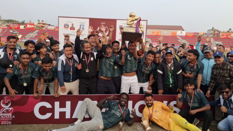 सहाराले १२ वर्षपछि चुम्यो आहा रारा गोल्डकपको उपाधि सहाराले १२ वर्षपछि चुम्यो आहा रारा गोल्डकपको उपाधि