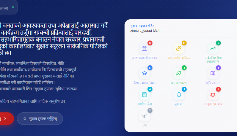 आगामी बर्षको बजेट र नीति कार्यक्रममा सुझाब लिन डिजिटल प्लेटफर्म