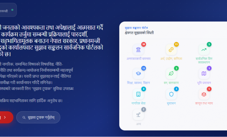 आगामी बर्षको बजेट र नीति कार्यक्रममा सुझाब लिन डिजिटल प्लेटफर्म