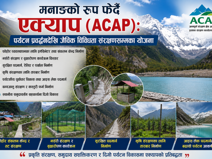 मनाङमा संरक्षण र पर्यटन प्रवर्द्धनका विविध कार्यक्रम : ACAP र स्थानीयको सहकार्यमा विकास