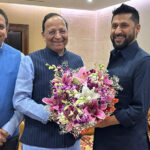 रवि लामिछाने दिल्ली पुगे, भाजपा महासचिव सिंह र विदेश विभाग प्रमुख चौथाइवालेले गरे स्वागत