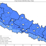 देशभर बदलीसँगै वर्षा, चार प्रदेशका पहाडी भूभागमा भारी वर्षाको सम्भावना
