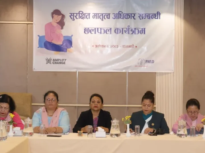 स्वास्थ्यका लागि सुरक्षित मातृत्व अधिकारसम्बन्धी प्रस्तावमाथि छलफल