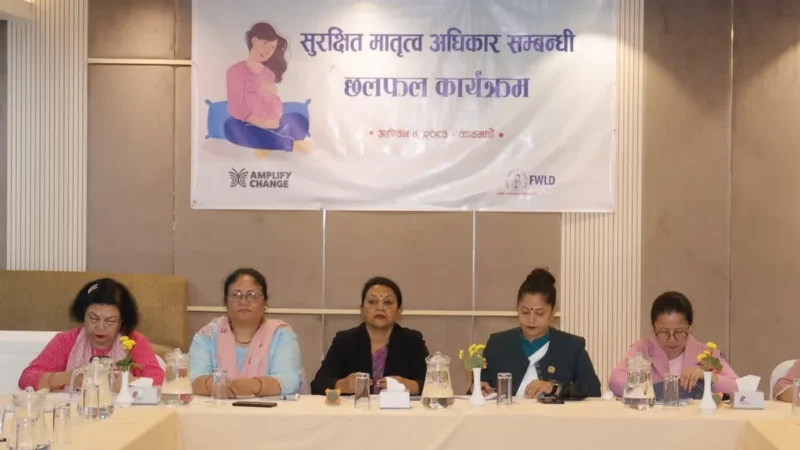 स्वास्थ्यका लागि सुरक्षित मातृत्व अधिकारसम्बन्धी प्रस्तावमाथि छलफल स्वास्थ्यका लागि सुरक्षित मातृत्व अधिकारसम्बन्धी प्रस्तावमाथि छलफल