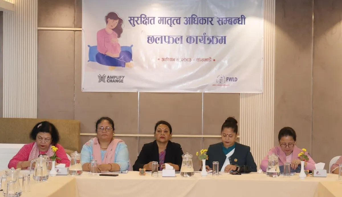 स्वास्थ्यका लागि सुरक्षित मातृत्व अधिकारसम्बन्धी प्रस्तावमाथि छलफल